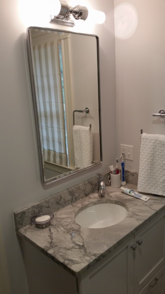 Remodeled bathroom in Belmont - Vanity