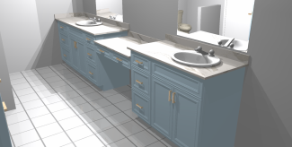 Master Bathroom Chelmsford - design concept his and hers vanity