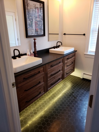 Concord Master Bathroom His and Hers with Lights